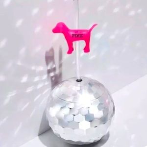 Victoria’s Secret PINK dog disco cup + straw